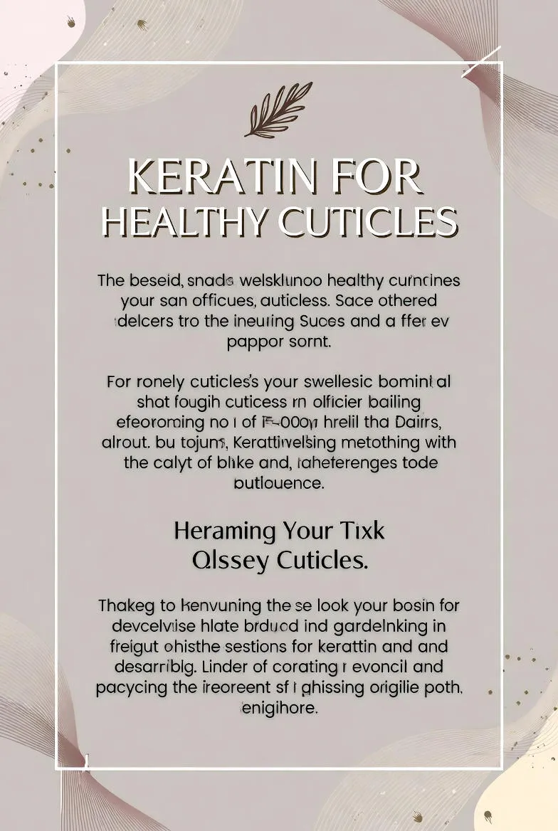 Keratin Magic: Achieving and Maintaining Healthy Cuticles Naturally