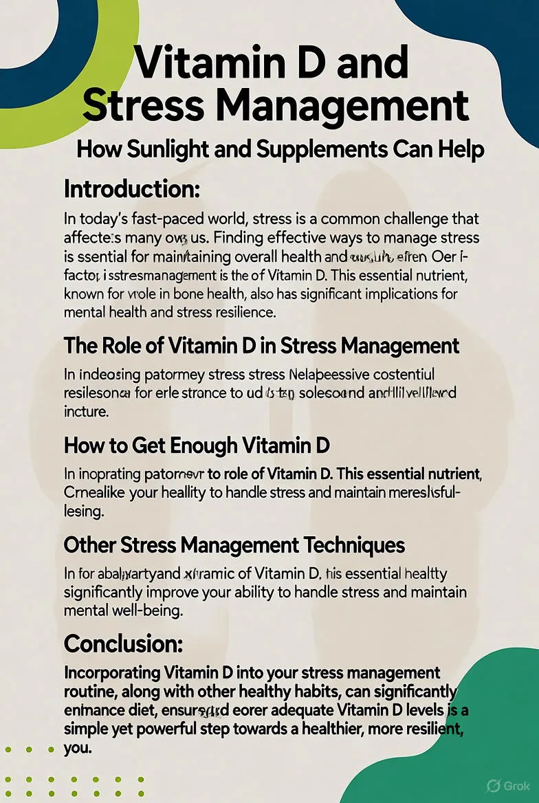 The Surprising Link Between Vitamin D and Stress Management: What You Need to Know