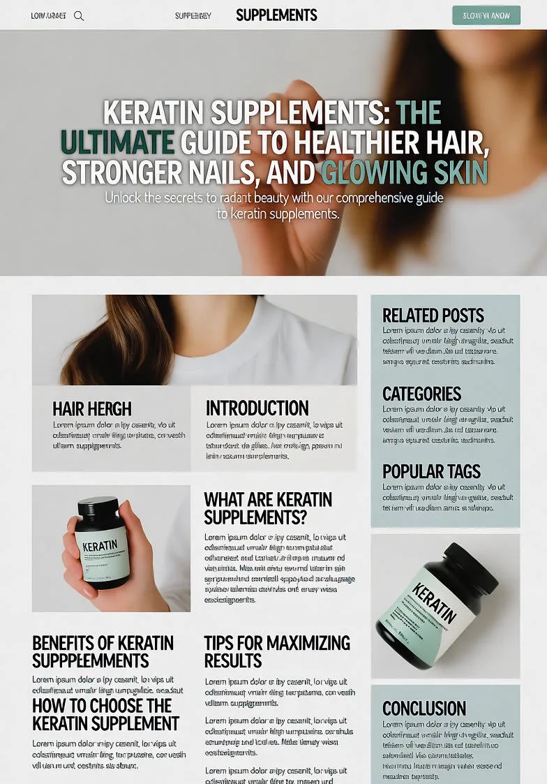 Unlocking the Power of Keratin: The Ultimate Guide to Beauty Supplements for Hair, Skin, and Nails